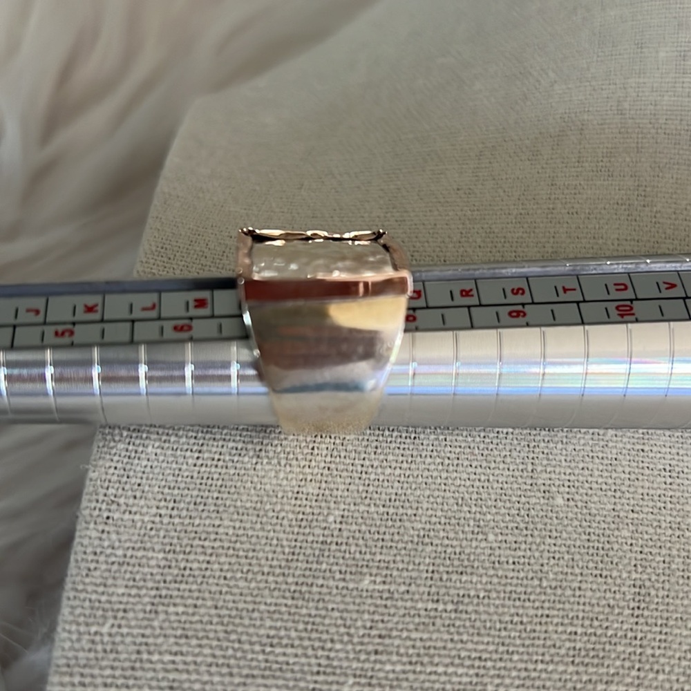 Handmade Sterling Silver and 14k Gold Ring - Picture 3 of 9